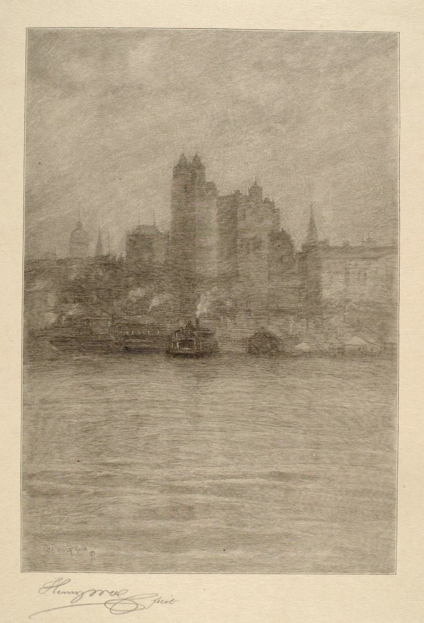 Dolní New York v mlze od Henry Wolf