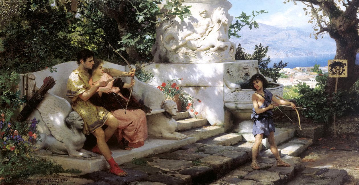 Nebezpečná lekce, 1886. od Henryk Siemiradzki