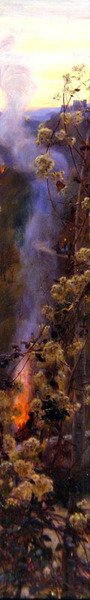 Befano Fuoci, cca 1900 (olej na panelu) od Herbert Arnould Olivier