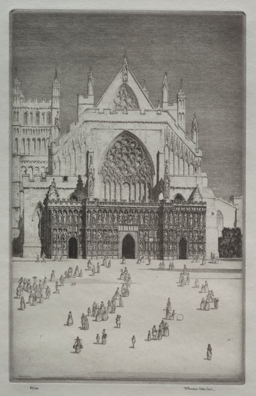 Exeterská katedrála od Herbert Gordon Warlow