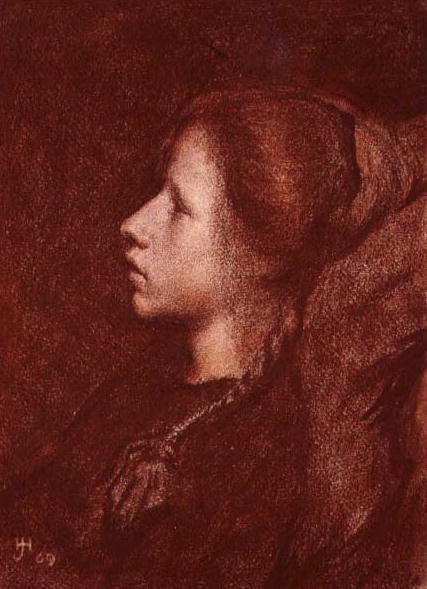 Studie mladé dívky od Herbert Johnson Harvey