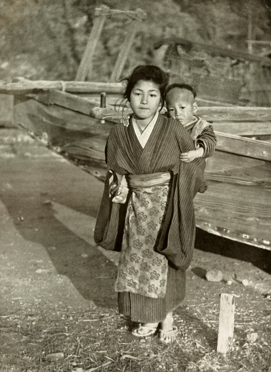 A Fishermans Children, 1910. od Herbert Ponting