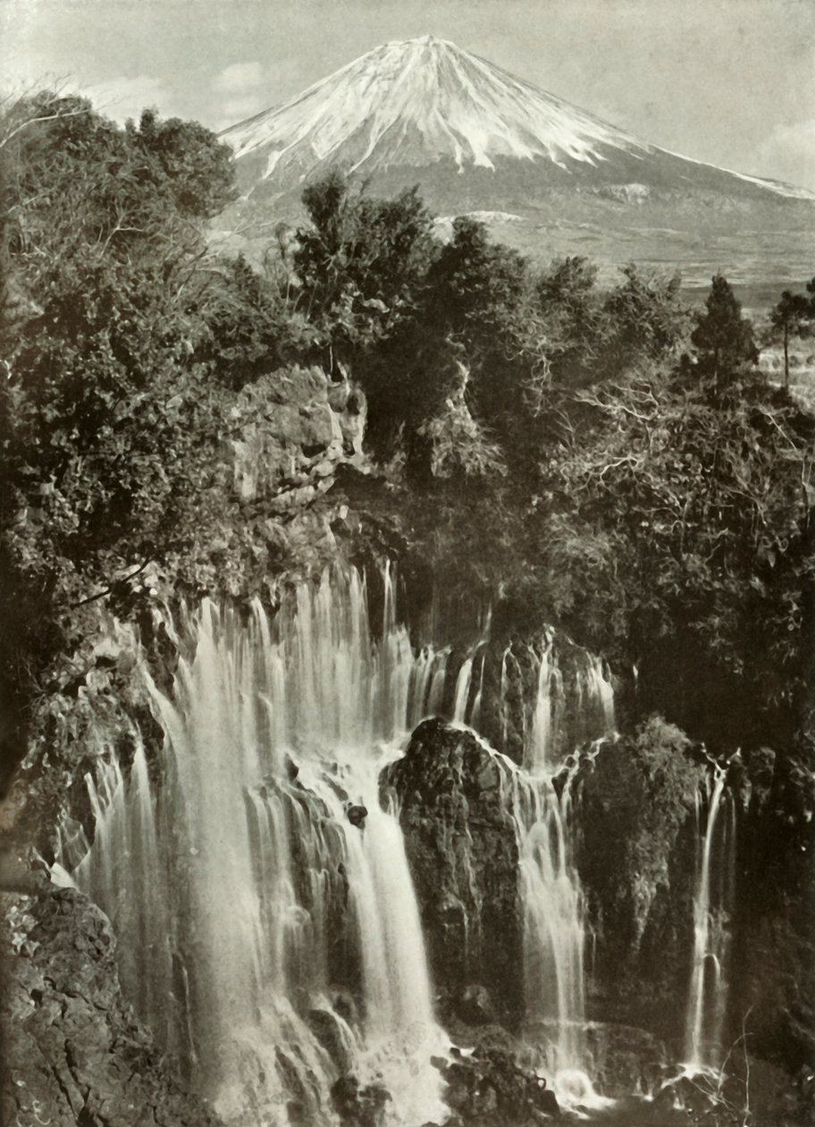 Fuji a vodopád Shira-Ito, 1910. od Herbert Ponting