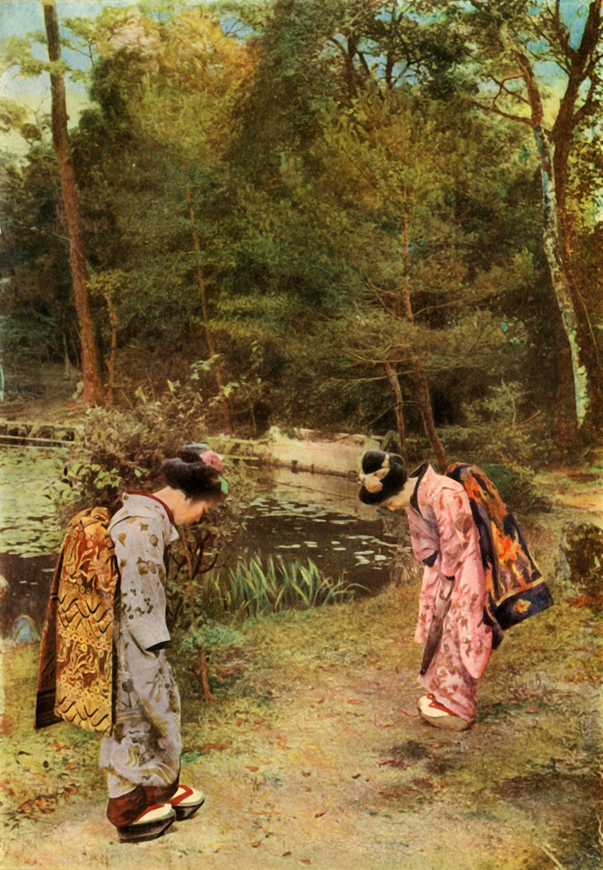 Pozdravy v areálu chrámu, 1910. od Herbert Ponting
