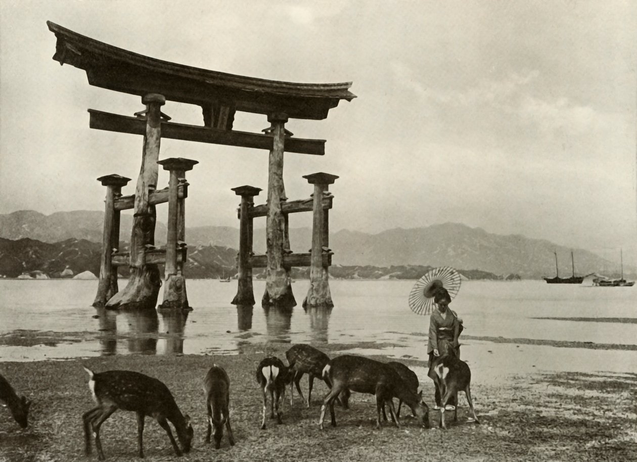 Stará Torii v Miyajima, 1910. od Herbert Ponting