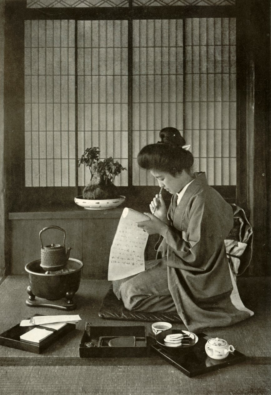 Psaní dopisu, 1910. od Herbert Ponting