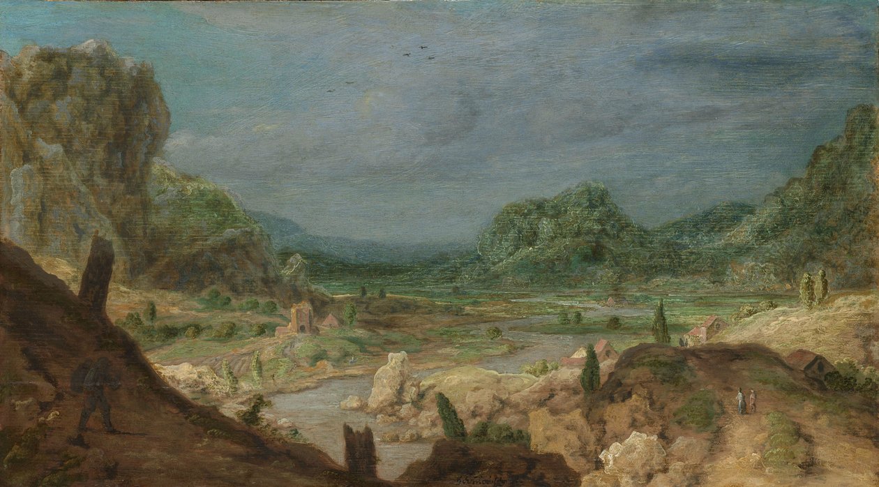 Údolí řeky, kolem 1626-30 od Hercules Segers