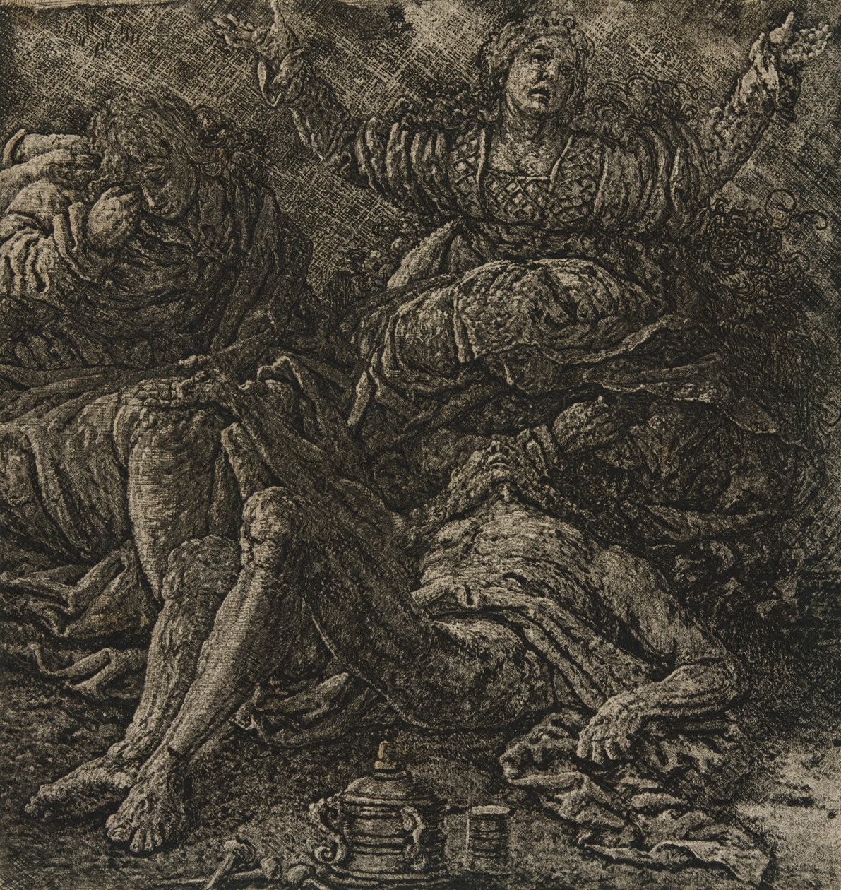 Oplakávání, kolem roku 1607 od Hercules Seghers