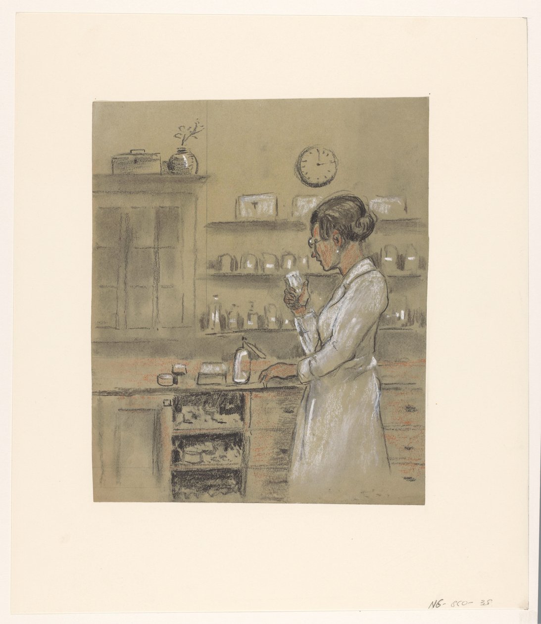 Žena v laboratoři od Herman Heijenbrock (possibly)