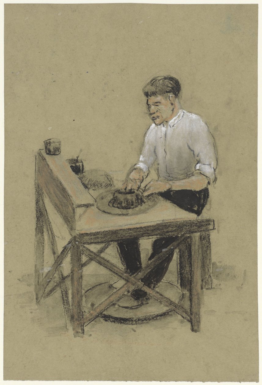 Potter u svého gramofonu od Herman Heijenbrock