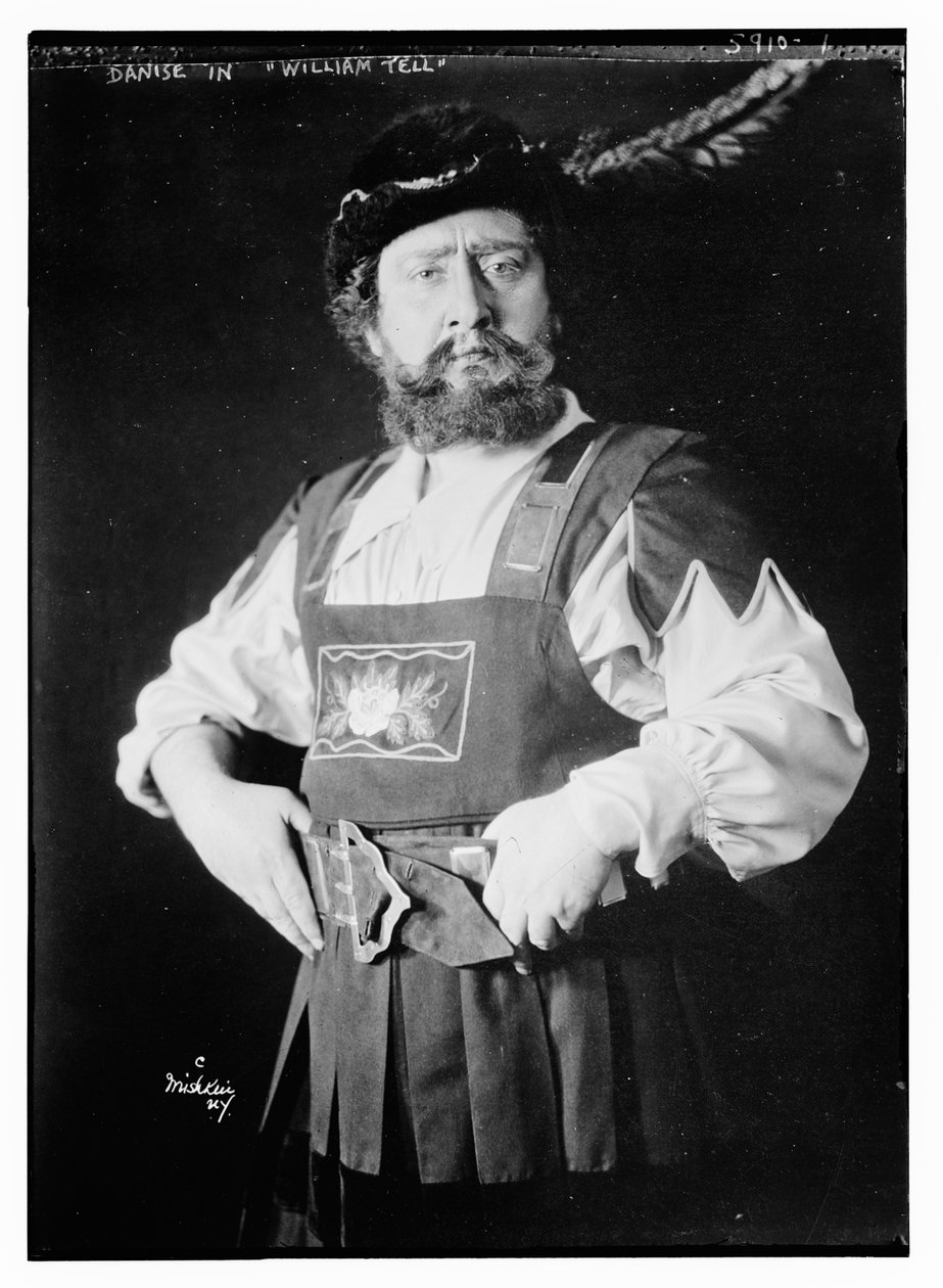 Giuseppe Danise ve filmu „William Tell“ (černobílá fotografie) od Herman Mishkin