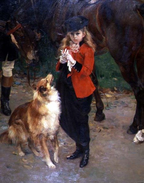 Detail obrazu Mladá jezdkyně od Herman Richir