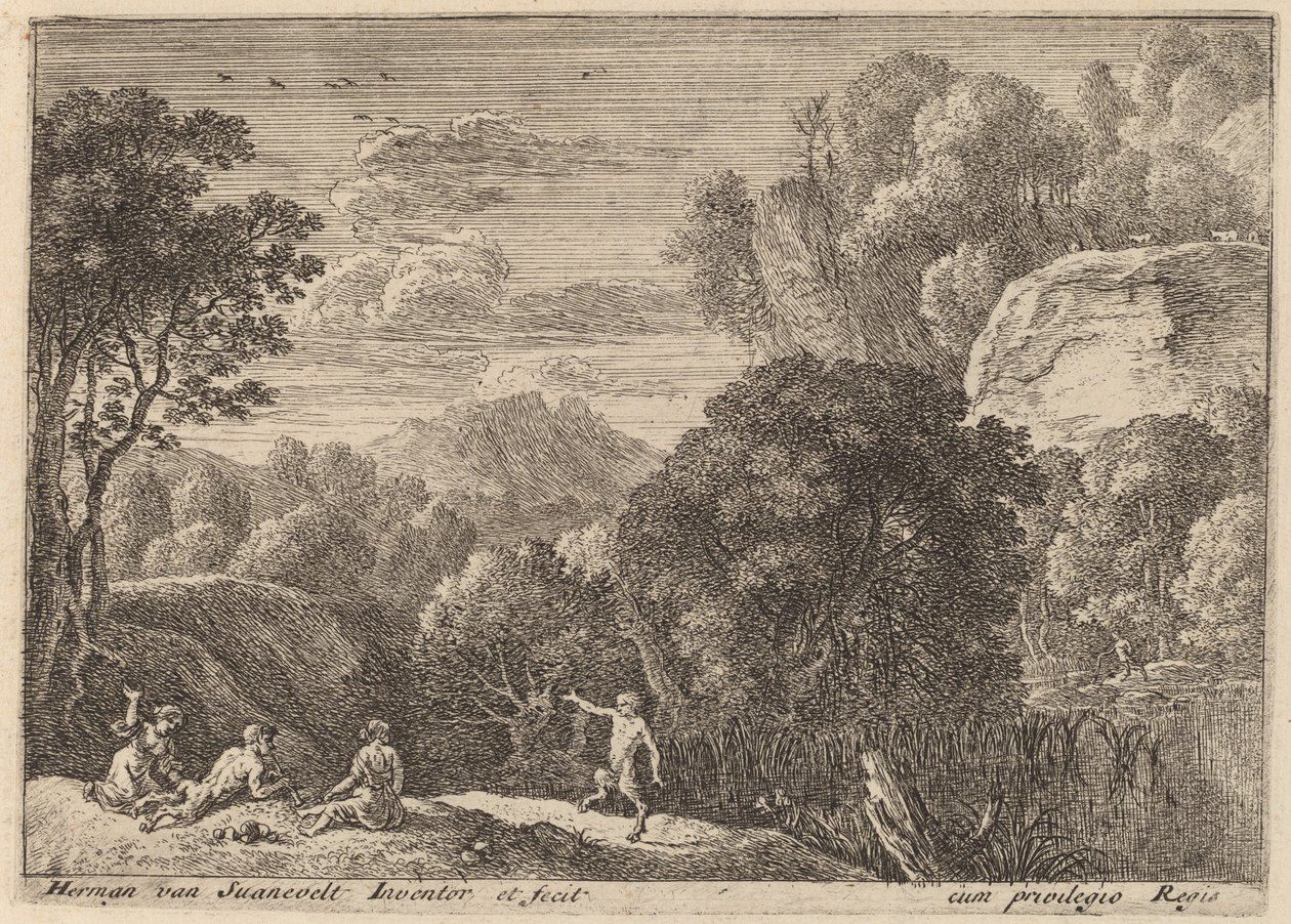 Tančící satyr od Herman van Swanevelt