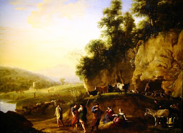 The Shepherds (olej) od Herman van Swanevelt