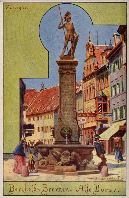 Bertoldsbrunnen, Freiburg od Hermann Dischler