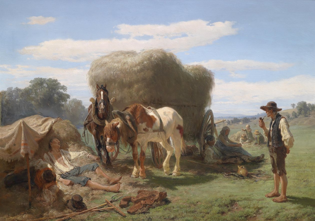 Odpočívejte při sklizni od Hermann Kauffmann the Elder
