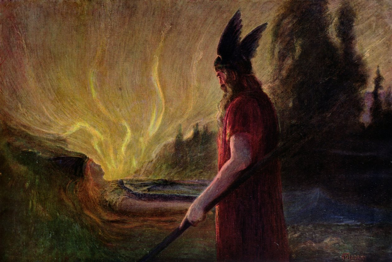 Jak plameny stoupají, Odin odchází, 1909 od Hermann Hendrich