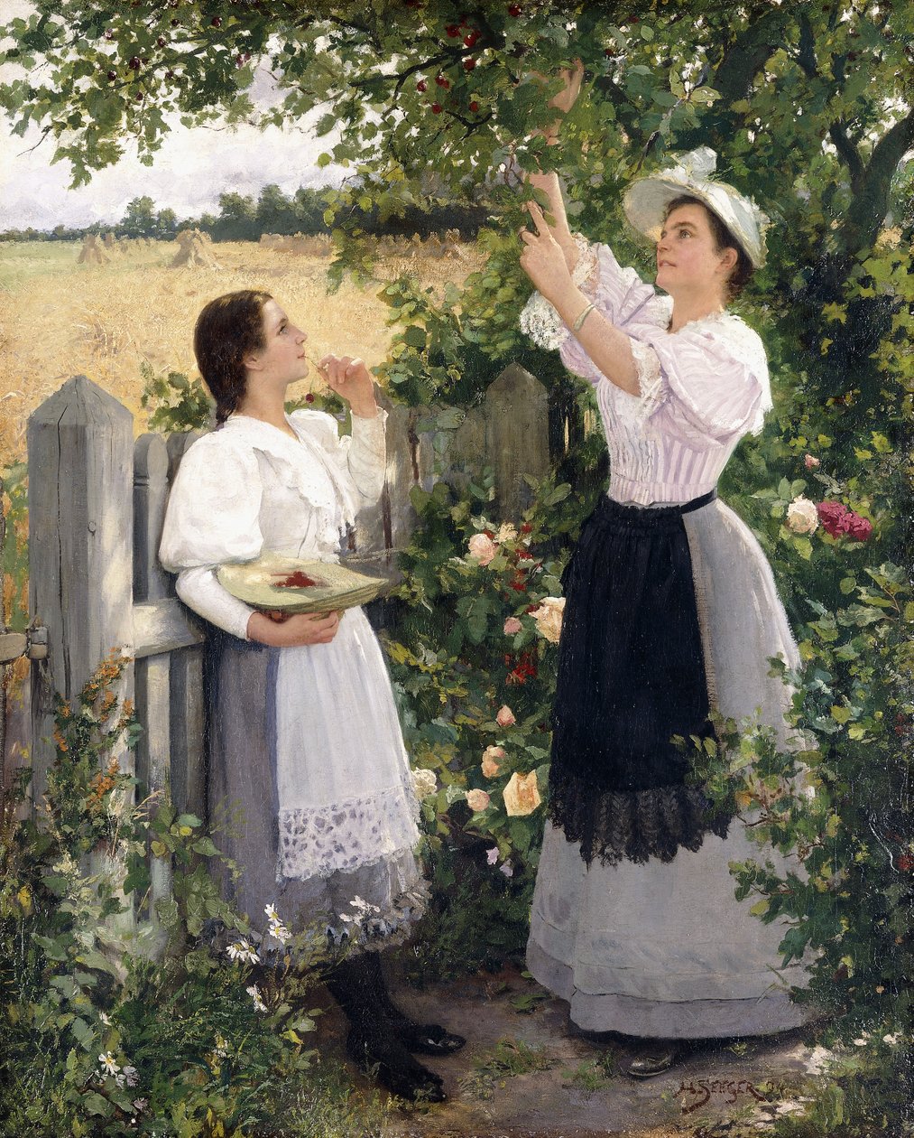 Sběrači třešní, 1894 od Hermann Seeger