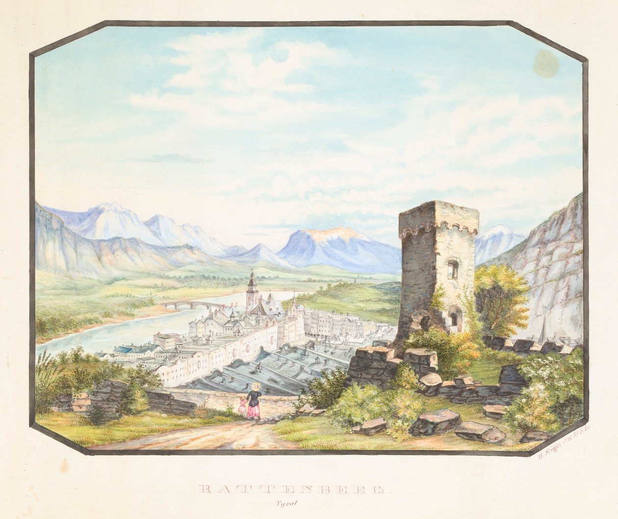 Rattenberg, Tyrolsko od Hermann Stieffel