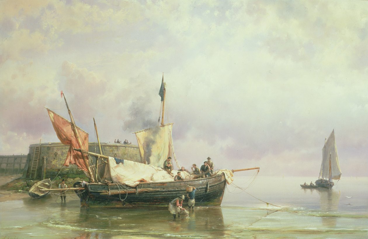 Námořní scéna od Johannes Hermann Barend Koekkoek