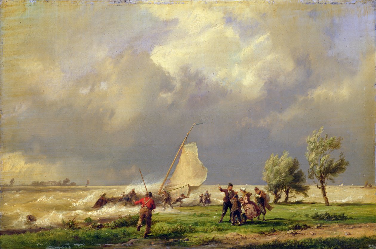 Vrak lodi od Johannes Hermann Barend Koekkoek