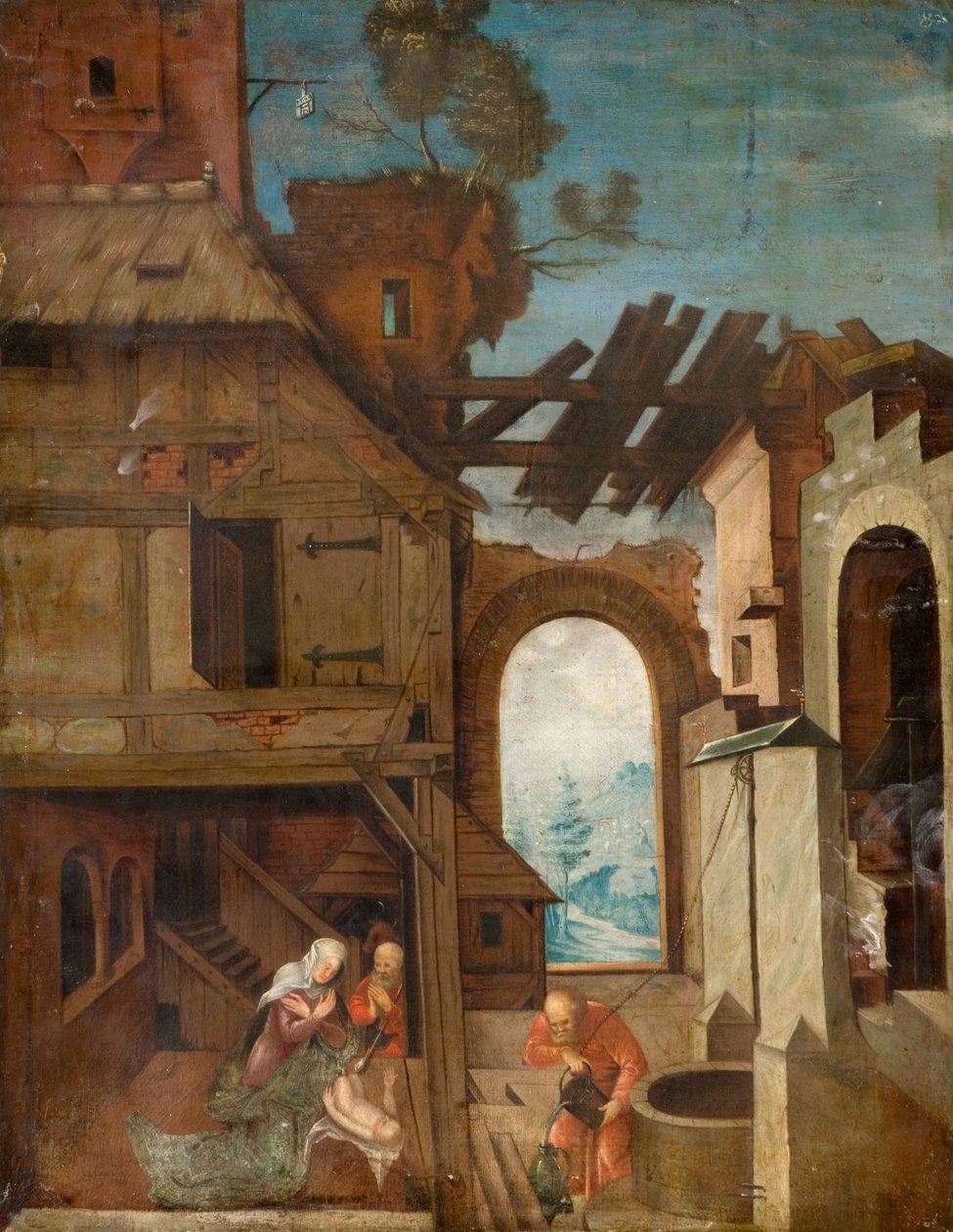 Narození Páně, c1530-1550. od Herri met de Bles