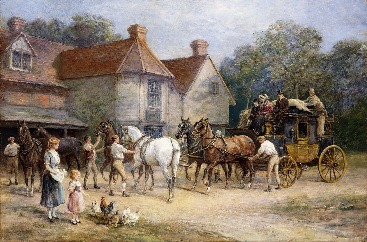Přebalování koní, od Heywood Hardy