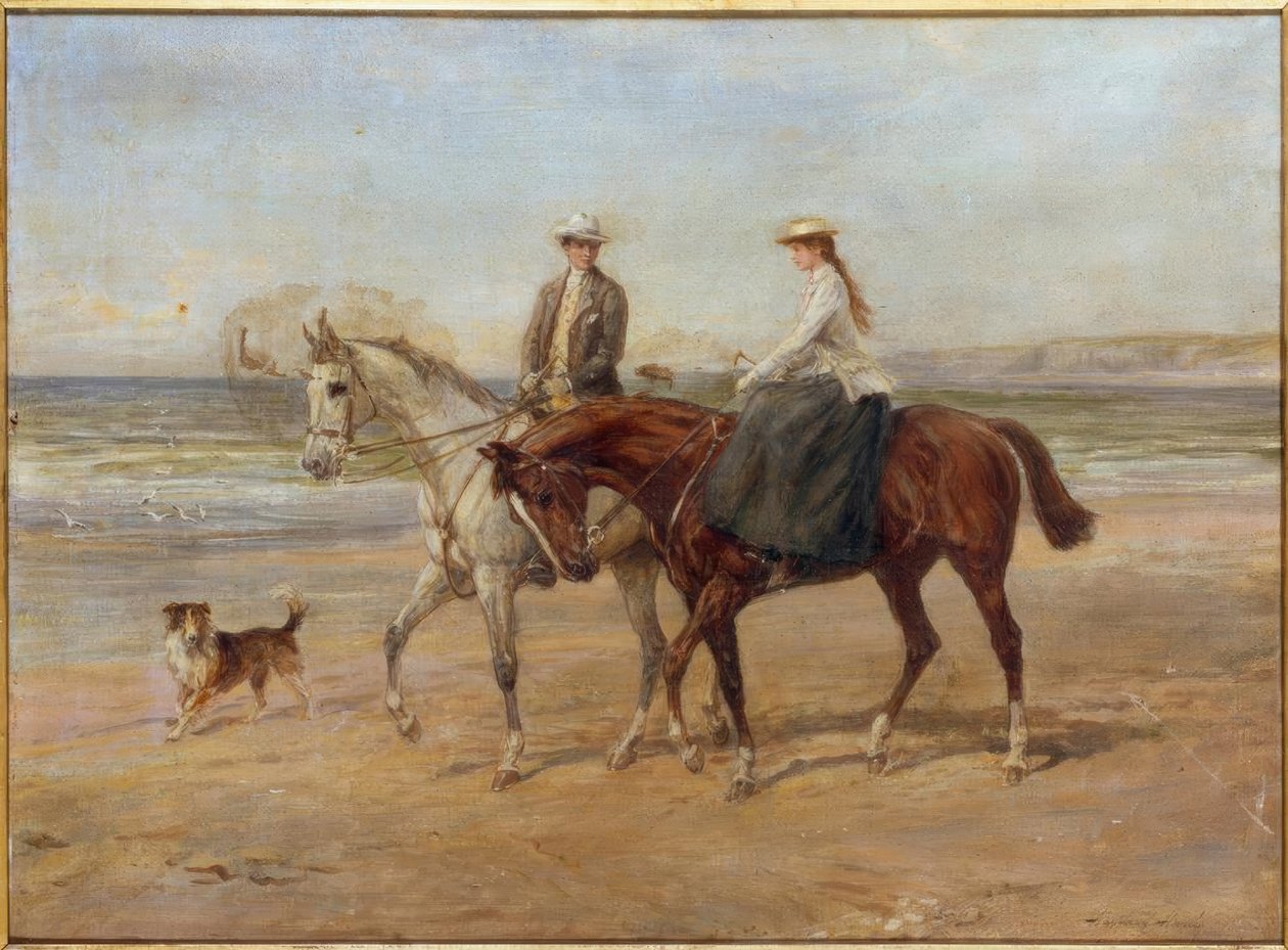Jezdci na pobřeží od Heywood Hardy
