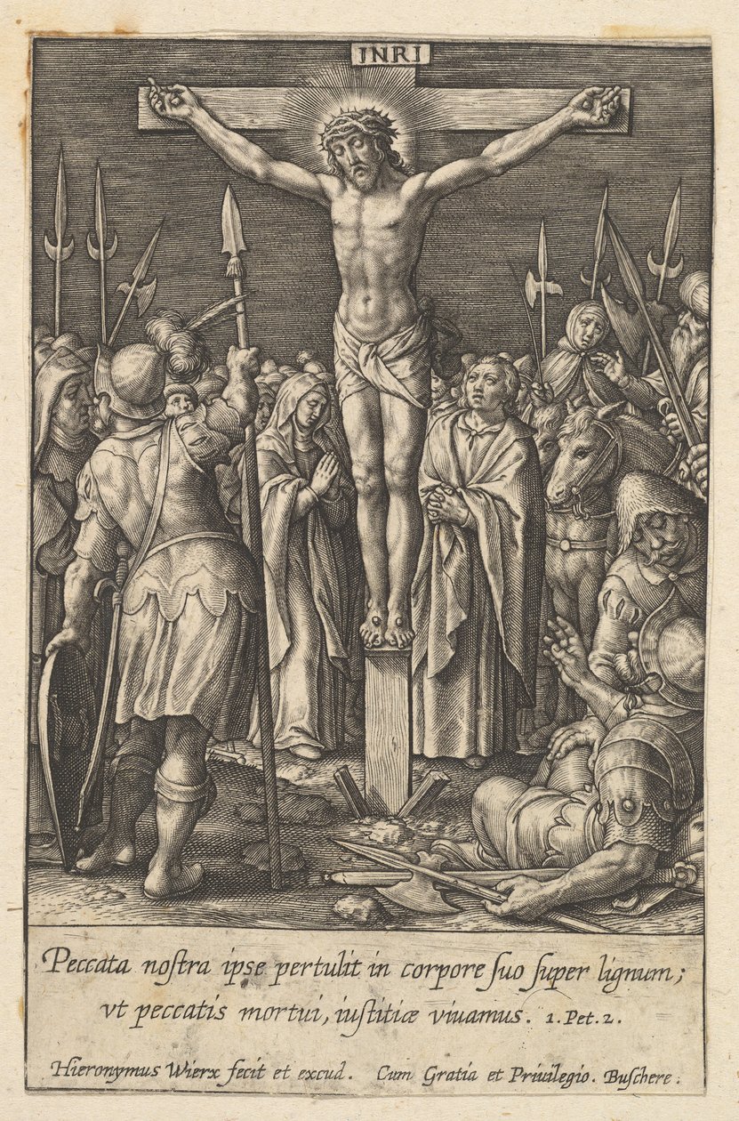 Kristus ukřižovaný před rokem 1619. od Hieronymous Wierix