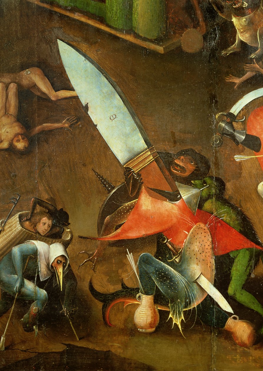 Poslední soud (oltářní obraz): Detail dýky od Hieronymus Bosch