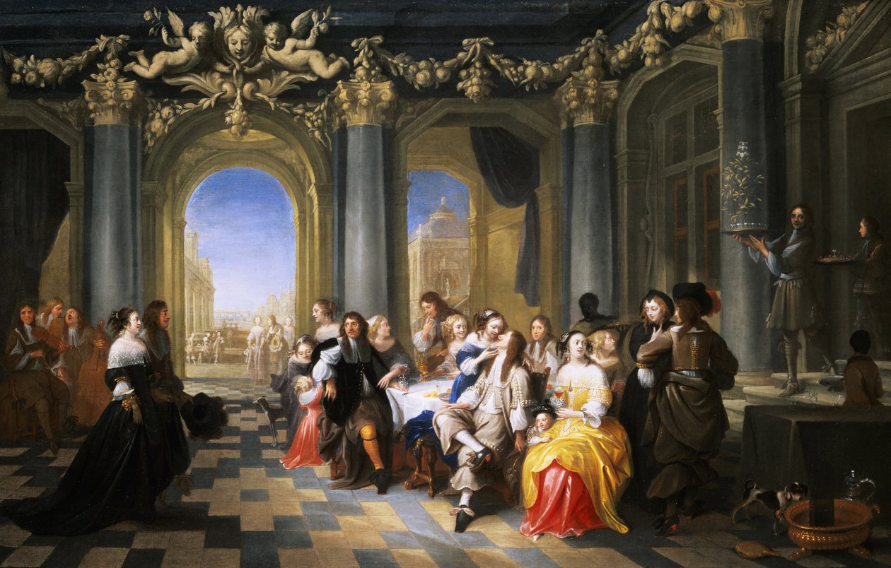 Hostina v interiéru od Hieronymus Janssens