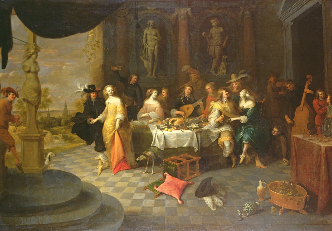 Postavy v interiéru od Hieronymus Janssens