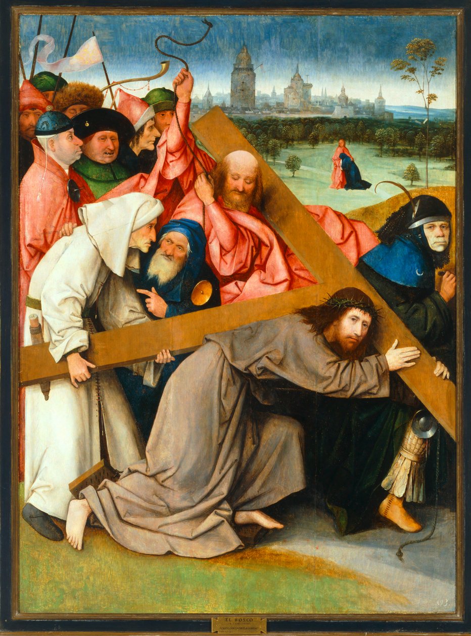 Nesení kříže ... (olej na dřevě) od Hieronymus Bosch
