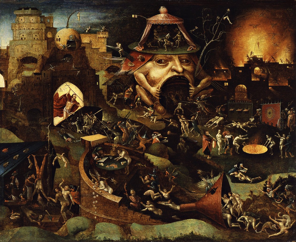 Kristus v limbu (olej na dřevě) od Hieronymus Bosch