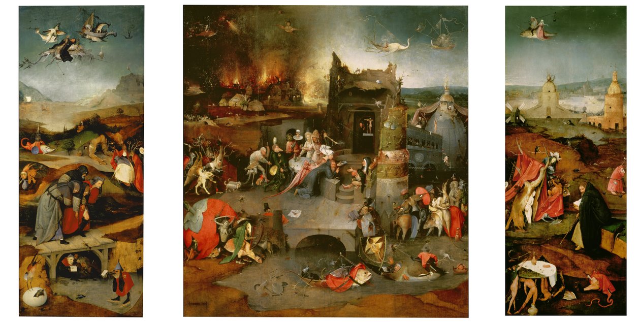 Pokušení svatého Antonína, kolem roku 1501 od Hieronymus Bosch