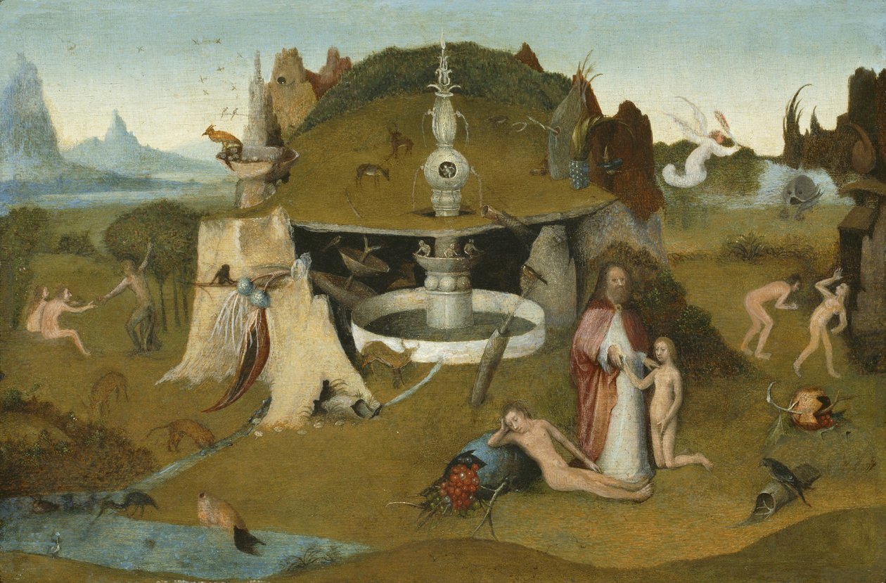 Rajská zahrada, 1510-20 od Hieronymus Bosch