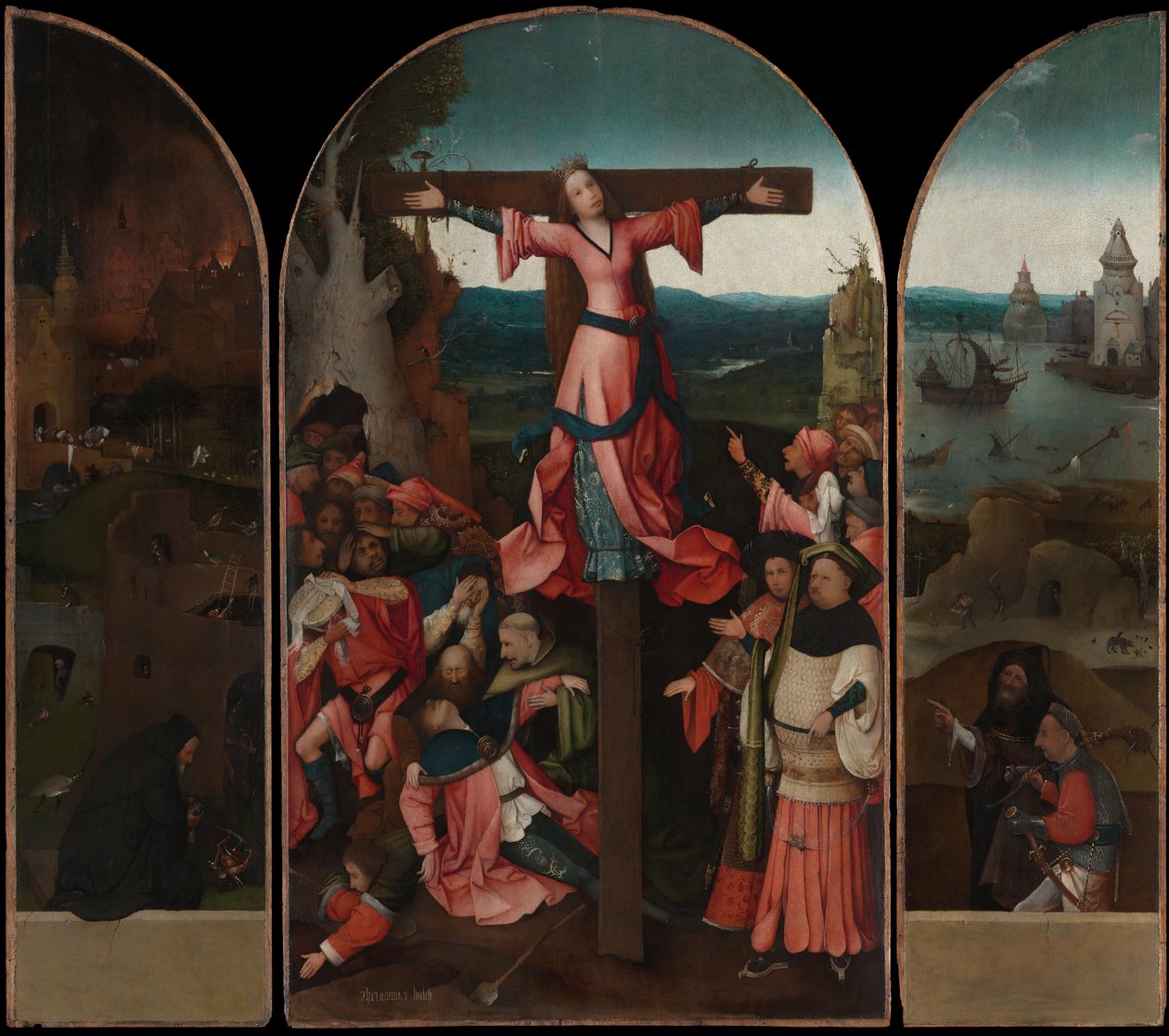 Triptych ukřižovaného mučedníka od Hieronymus Bosch