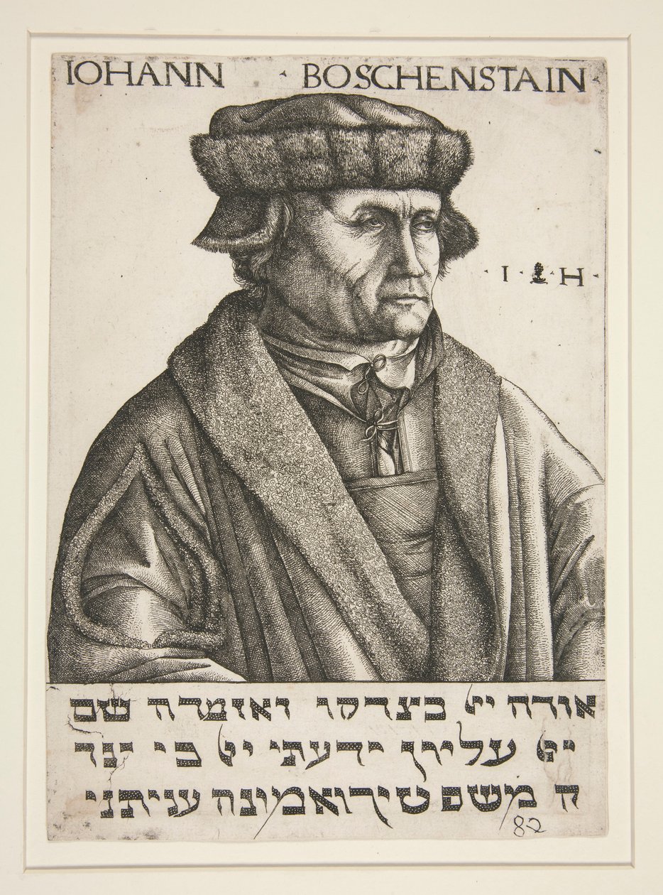 Portrét Johanna B?schensteina od Hieronymus Hopfer