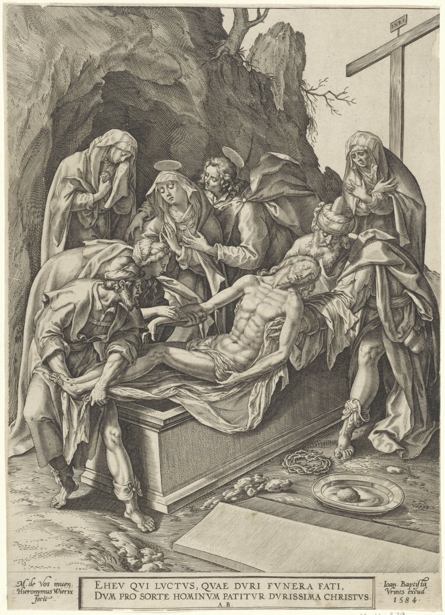 Pohřeb Krista od Hieronymus Wierix