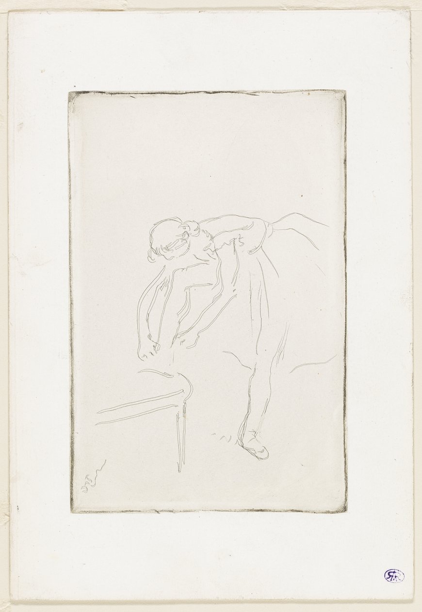Tanečnice si nazouvá boty od Hilaire Germain Edgar Degas