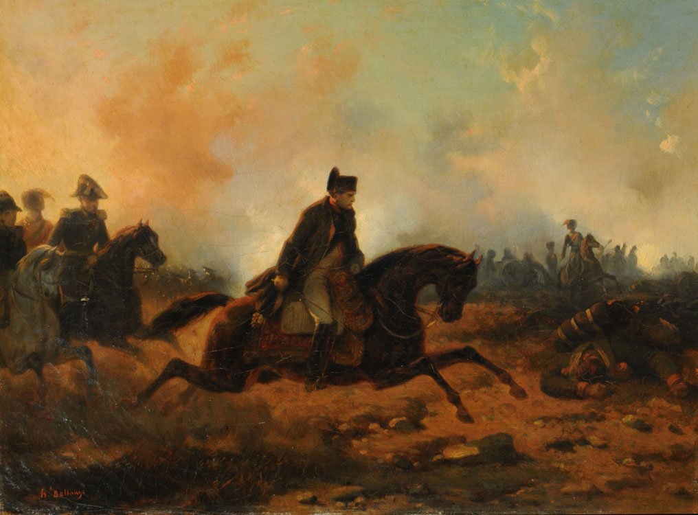 Napoleon a kořist z Waterloo od Hippolyte Bellange