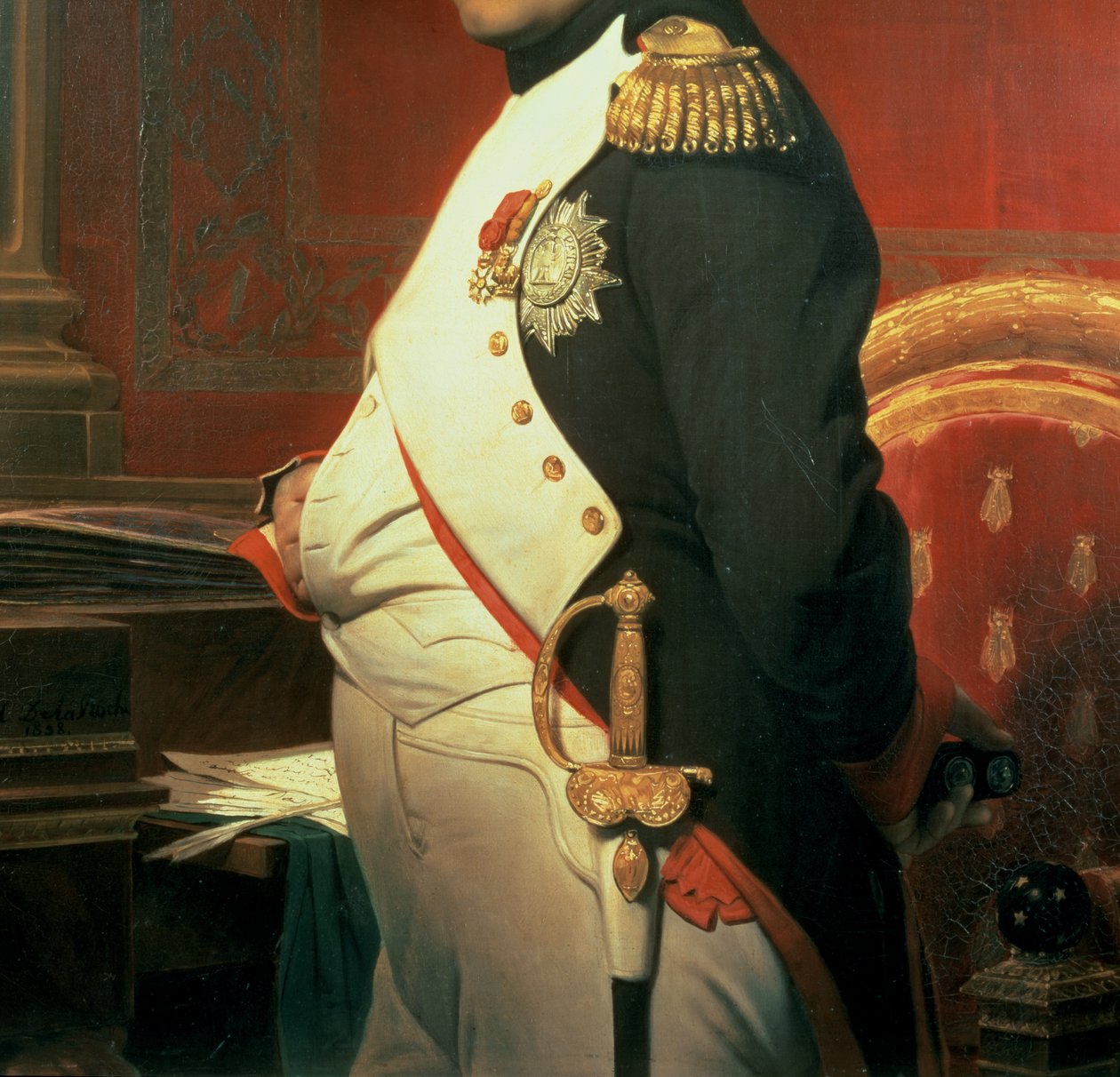 Napoleon 1769-1821 ve své studii detail olej na plátně z 35473 od Hippolyte Delaroche