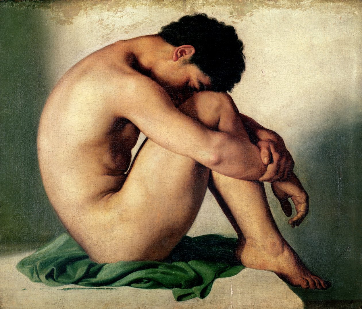 Studie nahého mladého muže od Hippolyte Flandrin