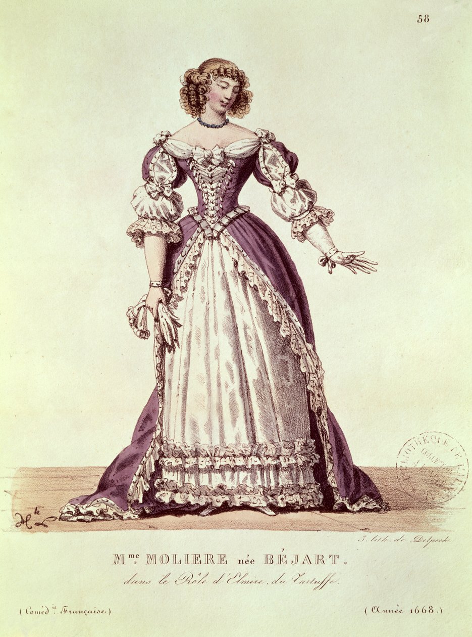 Madame Moliere, rozená Armande Bejart (1642-1700) v roli Elmire v 