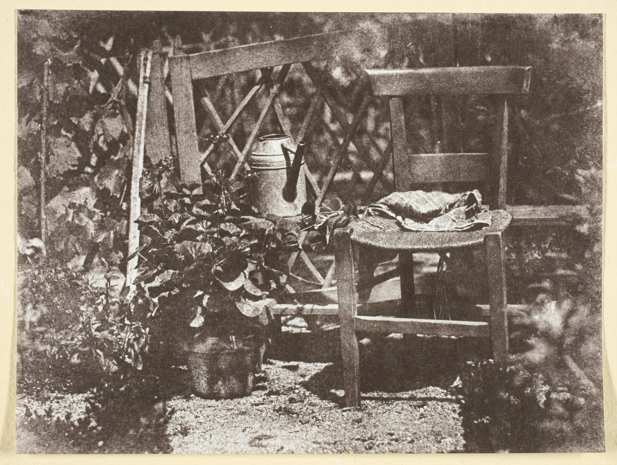 Židle v zahradě, 184250, vytištěno 1965. od Hippolyte Bayard