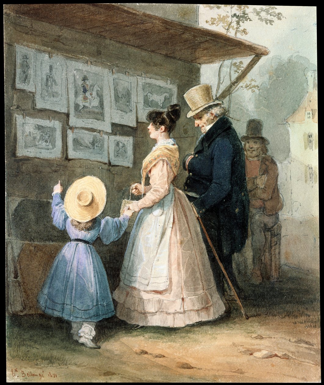 U prodejce rytin, 1831. od Hippolyte Bellange