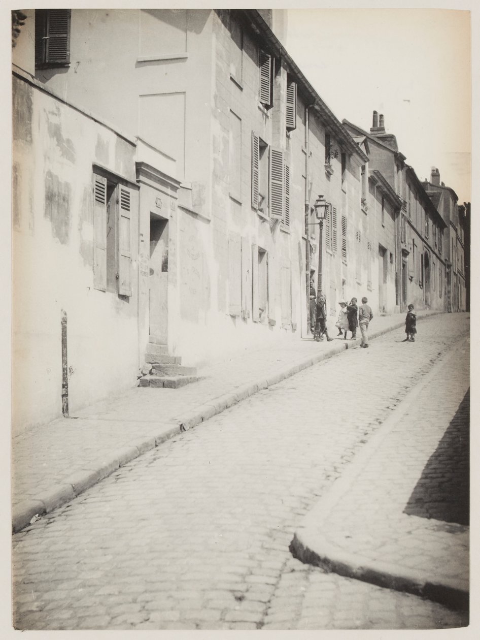Ulice na Montmartru, Paříž, asi 1890 (foto) od Hippolyte Blancard