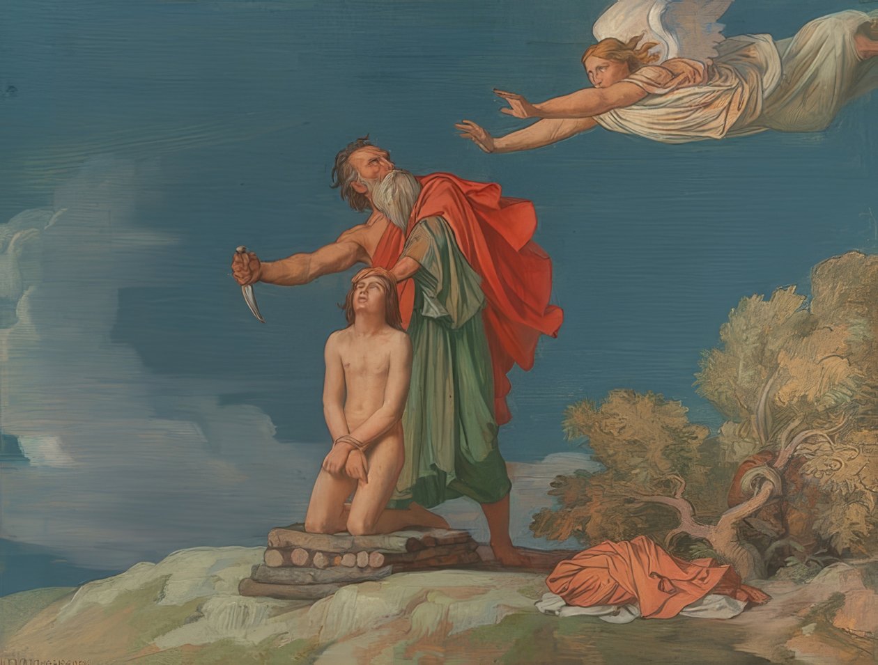 Oběť Izáka. 1860 od Hippolyte Flandrin