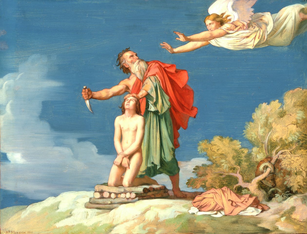 Obětování Izáka od Hippolyte Flandrin
