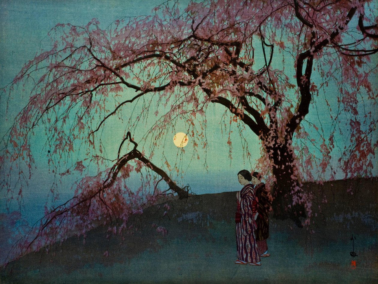 Kumoi-Zakura (třešně Kumoi) od Hiroshi Yoshida